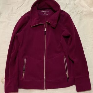 Calvin Klein performance Women's Purple fleece full zip jacket medium